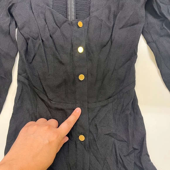 Reformation Indira Black Mini Dress - Picture 9 of 9